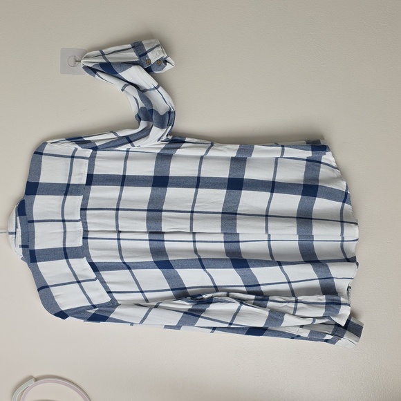 Tinsel Blue and White Plaid Shirt - Picture 7 of 8